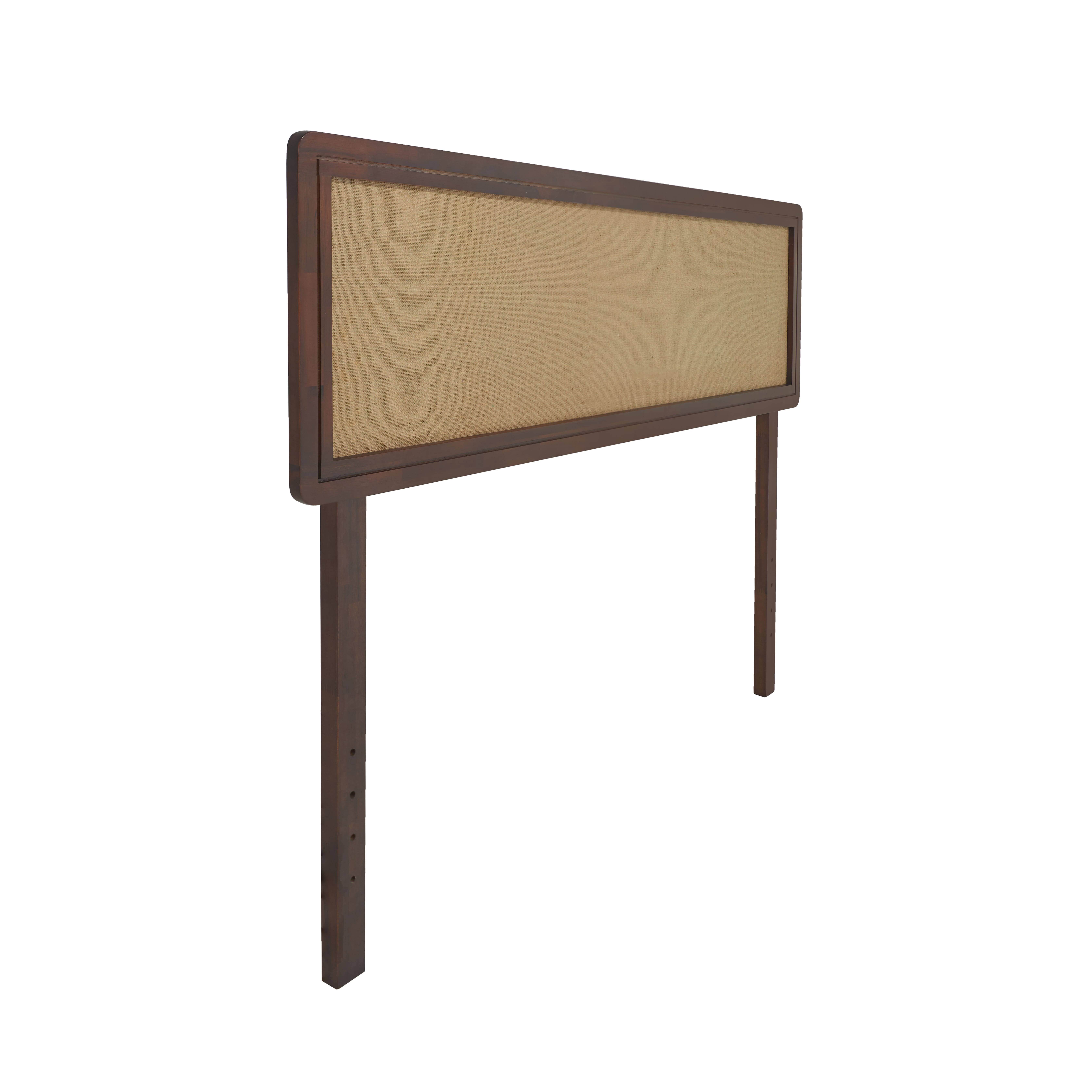 Grace Queen Size Headboard, Bohemian, Solid Wood, Walnut