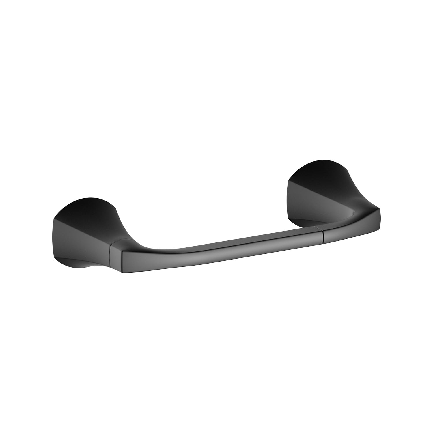 (2 pack) Better Homes & Gardens Simple Flare Style Wall Mount Toilet Paper Holder Matte Black Finish