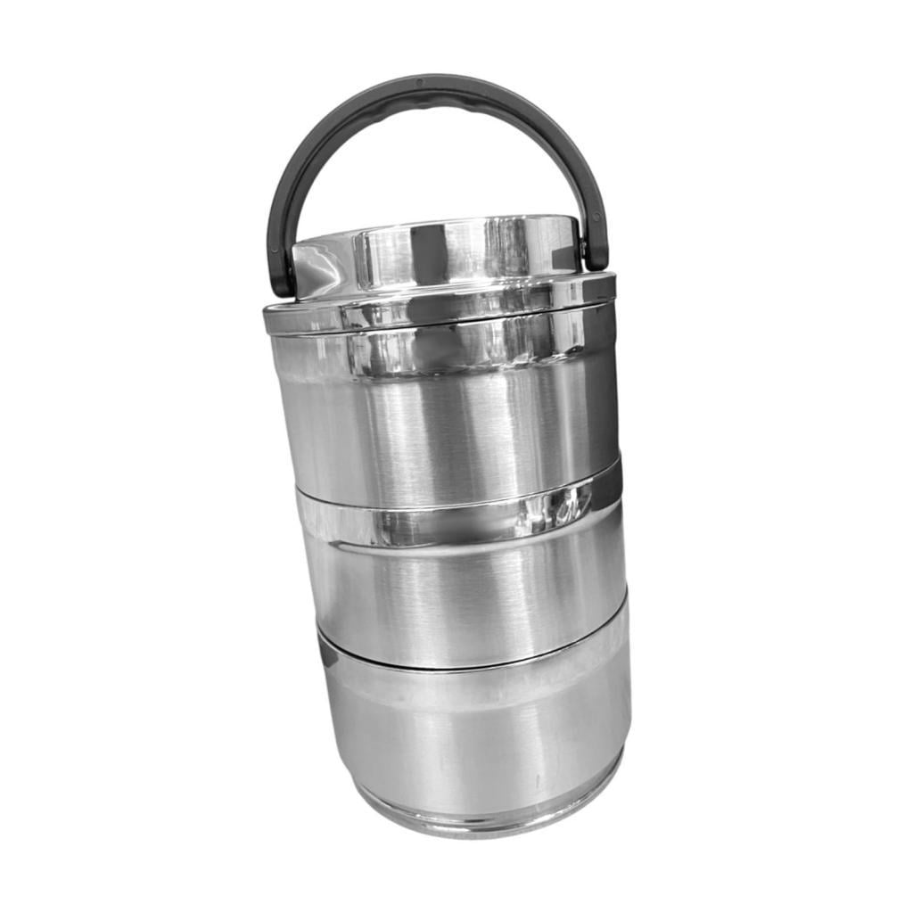 Fiocias Bento Box Adults Lunch Box Lightweight Reusable Stainless Steel Insulation Lunch 3 Layer