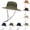 Army Green, variant on Vintage Western Hats for Men,Wide Brim Sun Protection Adjustable Drawstring Fedora Hat with Strap Beige