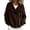 Coffee, variant on Women's Knit Jacket Zip Up Shawl Collar Long Sleeve Ribbed Knit Cropped Cardigan Plus Size Fall Winter Trendy Casual Streetwear Sweater Coat Yellow
