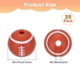 thumbnail image 3 of 25-Pack Cuentas de Balón Deportivo 12mm Marrón Rojo Redondas Sueltas de Goma Rugby para Manualidades/ Pulsera/ Collar, 3 of 7