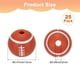 thumbnail image 3 of 25-Pack Cuentas de Balón Deportivo 12mm Marrón Rojo Redondas Sueltas de Goma Rugby para Manualidades/ Pulsera/ Collar, 3 of 7