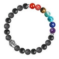 thumbnail image 4 of HESHPAWS Buddha 7 Chakra Anti Anxiety Bracelet Stress Relief Natural Crystals Healing Stones Energy Balance Beaded Unisex Bracelet, 4 of 5