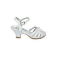 thumbnail image 2 of New Girl Little Angel Daphne-949E Rhinestone Flower Ankle Strap Heel Sandal, 2 of 5