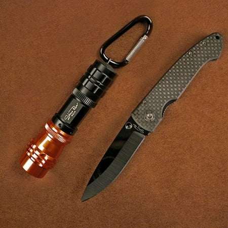 Stone River SRG21GS Ceramic Folding Knife 2.625" Blade/LED Combo Gift Set Folder