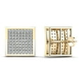 thumbnail image 3 of aaXia Men’s 14K Yellow Gold 3/8ct TDW Diamond Square Stud Earrings, 3 of 4