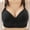 Black, variant on Pntutb Womens Plus Size Solid Color Fashion Bowknot Comfortable Hollow Out Bra Underwear No Rims Khaki L