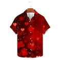 thumbnail image 4 of LIaqionyy Big and Tall Shirts for Mens Valentine's Day Shorts Sleeve Fashion Button down Shirt Party Outfits, 4 of 5