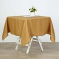 thumbnail image 3 of Efavormart 54x54" GOLD Wholesale Linens Seamless Polyester Square Linen Tablecloth For Wedding Banquet Party Restaurant, 3 of 10