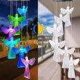 thumbnail image 3 of Campanas de viento de ángel para exteriores, campanas de viento solares, luces de ángel, regalos para mujeres, regalo del día de San Valentín, decoración interior al aire libre, 3 of 5