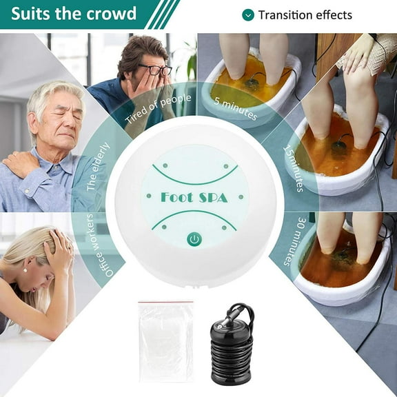 Ionic Foot Detox Spa Machine, Home Foot Bath Cleanse With Array Plate, 30-Minute Automatic Timer, UK Plug, Portable Relaxation Foot Spa For Body Cleansing & Relaxation