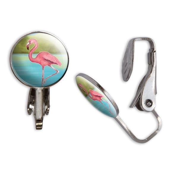 Flamingo Clip-On Stud Earrings