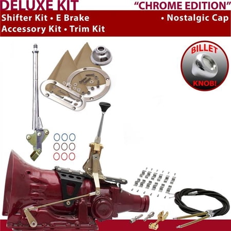 American Shifter TH200 Shifter Kit Chrome 6 in. E Brake Cable Clamp Trim Kit for EC7B7