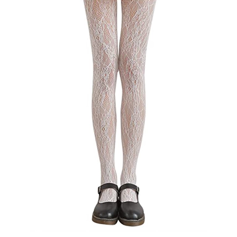 Mylleure Women Sheer Pantyhose Tights Indie Aesthetic Lace Grunge