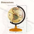 thumbnail image 3 of Costway Antique World Globe for Kids & Adults 5.5-Inch Desktop Rotating Globe for Home, 3 of 10