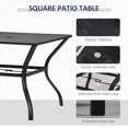thumbnail image 4 of Outsunny 5-Piece Outdoor Patio Dining Set, Black, 4 of 10
