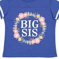 thumbnail image 4 of Inktastic Big Sis Rose Floral Wreath Sister Girls Toddler T-Shirt, 4 of 5