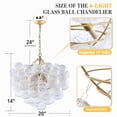 thumbnail image 2 of Lámpara de araña Light Fixture Longree, 51 cm, cristal con forma de burbuja, color dorado, 2 of 8