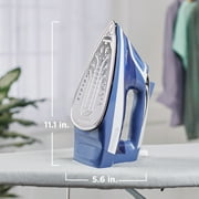 BLACK+DECKER One Step Steam Iron for Clothes, 1200W, EvenSteam Stainless Steel Soleplate, Smart Steam Control, Auto Clean, Auto Shut-off, Blue