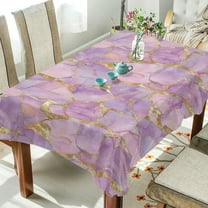Yayeee Tablecloths 60" x 108" Rectangle Wrinkle Resistant Party Table Cover, Pastel Pink Marble Pattern