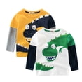 thumbnail image 1 of LYMAYTER T-Shirts pour Garçons, T-Shirts Imprimés Dessin Animé pour Bébé, Printemps Automne, Col Rond, Slim, 1-9 Ans, 1 of 8