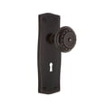 thumbnail image 2 of nostalgic warehouse prairie plate with keyhole meadows knob, passage - 2.75", polished brass, 2 of 6