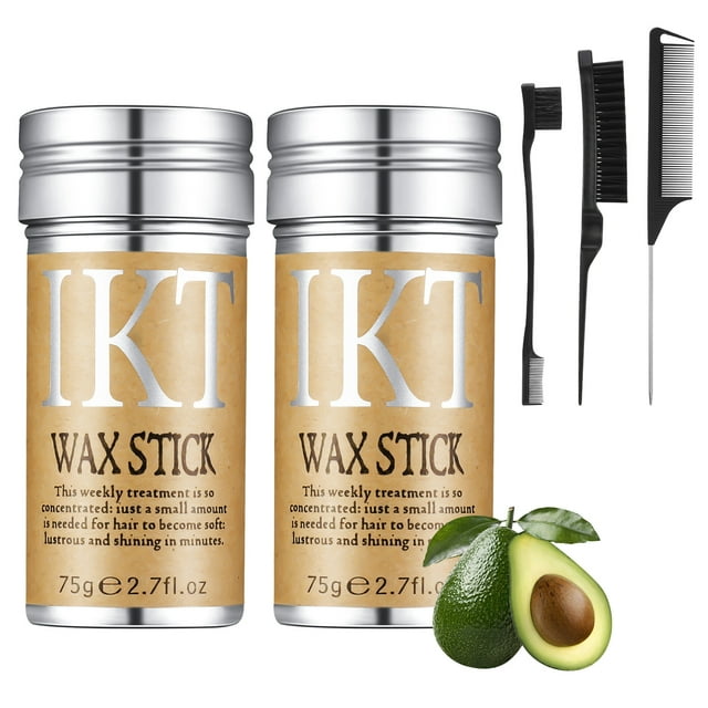 sixwipe Hair Wax Stick with Hair Styling Comb, 3 Pack Teasing Hair