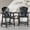 Black, variant on Buballino 2-Piece Black Bar Height Adirondack Wooden Patio Chairs with Double Layer Connecting Tray - Ideal for Outdoor Relaxation