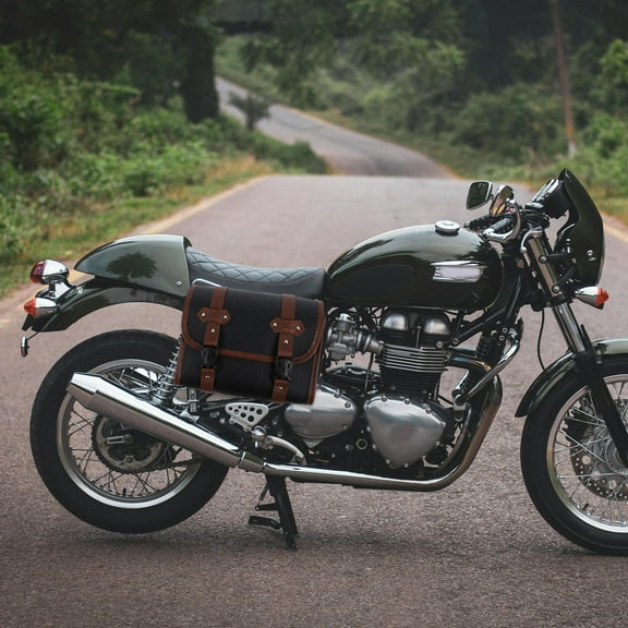 HOMEMAXS Motorcycle Bags Handlebar Bike Pannier Tour Brown