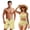 Banana Yellow, variant on Matching Couples Swimsuits Fish Camo Swimsuits for Women High Waisted Bikini Sets Mens Beach Shorts Swimming Trunks 2 Piece Modest Bathihng Suit Criss Cross Back Tie Bikini Man XL