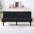 thumbnail image 2 of Leumius Corduroy Futon Sofa Bed,66" Modern Convertible Sleeper Sofa Couch with Adjustable Backrest for Living Room,Small Spaces,Gray, 2 of 8