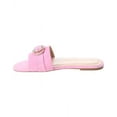 thumbnail image 2 of Stuart Weitzman Crystal Buckle Suede Slide, 6, Pink, 2 of 5