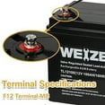 thumbnail image 6 of Weize 12V 100AH Sealed Lead Acid SLA AGM Deep Cycle Battery Maintenance Free Rechargeable for Dual Purpose, 6 of 7