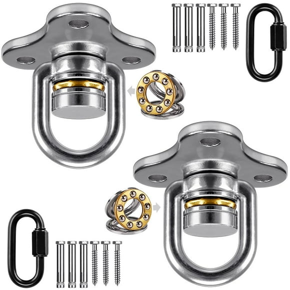 SELEWARE Colgador de Columpio Giratorio 360 Heavy Duty Paquete de 2