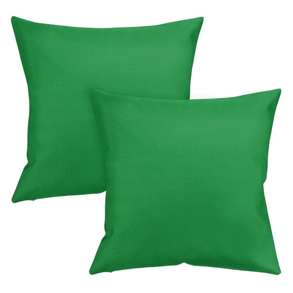 Uxcell 2-Pack Outdoor Pillow Covers, 18x18Inch/45x45 cm Modern Sofa Throw Pillow Cover for Patio Tent Couch [Green]