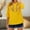 1-Yellow, variant on WCJM Summer Linen Shirts for Women Button Down V Neck 3/4 Sleeve T-Shirt Blouse Casual Loose Basic Solid Tunic Tops 2026 Plain T Shirts for Women Carnival Blouses for Women