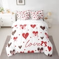thumbnail image 2 of Castle Fairy Love Heart Bedding Comforter Set,Valentine's Day Bow Queen Bedding Sets, 2 of 8