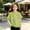 01 Green, variant on Kids Girls Floral Print T-Shirt Light Blue Oversized Crew Neck Short Sleeve Soft Breathable Tee For Summer Beach Vacation Boho Style Back To School Outfit