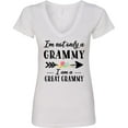 thumbnail image 3 of Inktastic I'm Not Only a Grammy I'm a Great Grammy with Flowers Women's V-Neck T-Shirt, 3 of 5