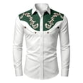 thumbnail image 4 of BOOMNY Toddler Boys Western Cowboy Shirts Long Sleeve Lapel Embroidery Buttons Shirts for Boy Soft Dailywear, 4 of 4