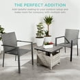 thumbnail image 5 of Best Choice Products Set of 2 Wicker Chairs, Stackable Outdoor Dining Furniture w/ Armrests - Gray, 5 of 7