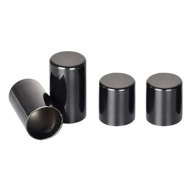 Miulika Couvre-Points de Quincaillerie d'Amarrage Chromés Compatibles avec Harley Street Glide Noir