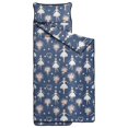 thumbnail image 2 of Ballerina Flower Dark Pattern Toddler Nap Mat with Pillow & Blanket, Soft Sleeping Mat for Preschool Daycare Travel Sleepovers, 2 of 6