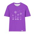 thumbnail image 3 of Blusas para las Mujeres Casual Impreso Cuello en V Manga Corta Suéter, Ligero Y Elegante Tops Cortos para las Mujeres, 3 of 4