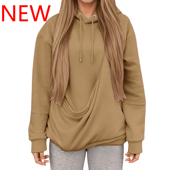 Unisex Cat Pouch Hoodie Fuzzy Kitten Puppy Holder Hoodies Cozy Soft Carrying Sweatshirt with Pet Pocket for Women