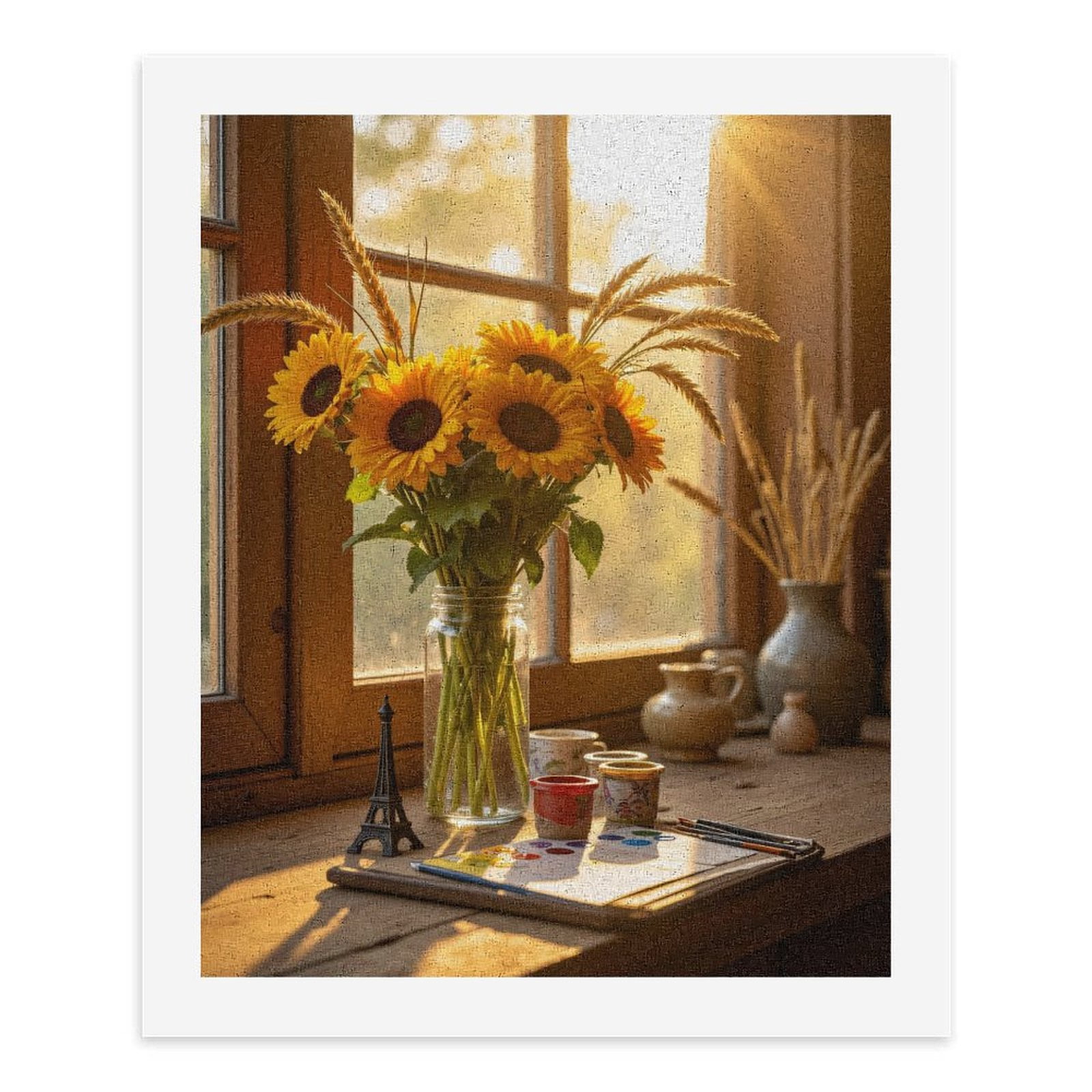 Paint By Numbers Kit for Adults Beginner - Sunflowers Morning Art Supplies DIY Canvas Painting Kits for Adults, Frameless Paint By Number for Adults for Home Wall Decor 16x20 Inch