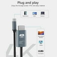 thumbnail image 3 of USB C to HDTV Cable for Home Office 6.6FT 4K@60Hz USB Type C to HDMI Cable, 3 of 13