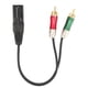 thumbnail image 3 of Cable XLR a DC 3,5mm Dual RCA macho estéreo sin pérdidas micrófono Universal Cable divisor para DVD VCDXLR macho a 2RCA 1m, 3 of 8