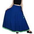 thumbnail image 4 of Bimba Women Long Maxi Cotton Skirt A-Line Flaired Skirts With Drawstring Waist, 4 of 6